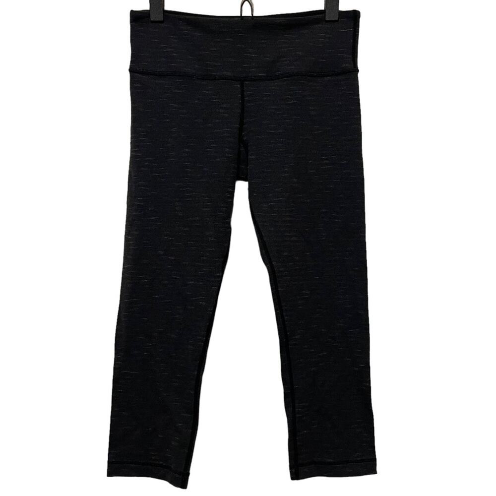 Lululemon Athletica Black And Grey Crop Leggings Size‎ 6